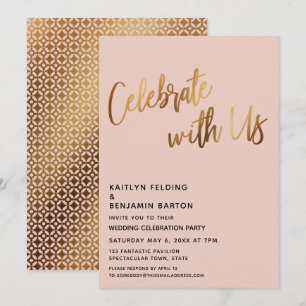 Vier Feest Met Ons Gouden Huwelijksreceptie Blush Kaart