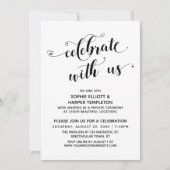 Vier Feest Met Ons Hart Calligraphy Ontvangst Kaart (Voorkant)