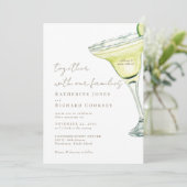 Vier & Feest met ons Margarita Bruiloft Kaart (Staand voorkant)