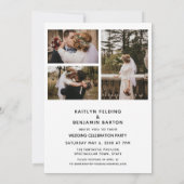 Vier Feest Met Ons! Minimalistisch Goud Handgeschr Kaart (Achterkant)