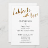 Vier Feest Met Ons! Ontvangst met de Casual Gold S Kaart (Voorkant / Achterkant)