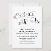 "Vier Feest met Ons" Ontvangst na de Trouwreceptie Kaart (Voorkant)