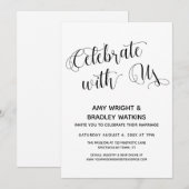 "Vier Feest met Ons" Ontvangst na de Trouwreceptie Kaart (Voorkant / Achterkant)