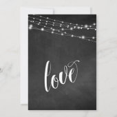 Vier Feest met Ons! Typografie, Schoolbord Lichtje Kaart (Achterkant)