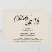 Vier Feest met Ons Uitgebreid Schrift Crème Kaart (Voorkant / Achterkant)