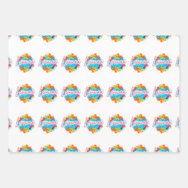 Vier feestelijk met Leiiwaa Vibes 🌺 Inpakpapier Vel