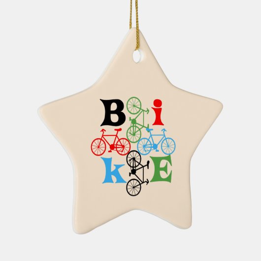 Vier fietsen keramisch ornament (Rechts)