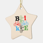 Vier fietsen keramisch ornament (Links)