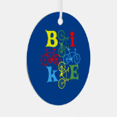 Vier fietsen metalen ornament (Voorkant Rechts)