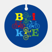 Vier fietsen metalen ornament (Achterkant)