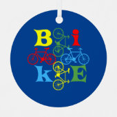 Vier fietsen metalen ornament (Voorkant)