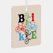 Vier fietsen metalen ornament (Voorkant Rechts)