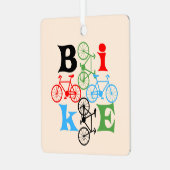 Vier fietsen metalen ornament (Voorkant links)