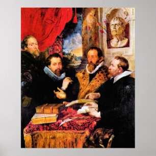 Vier filosofen van Paul Rubens Poster