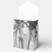 Vier flessen en witte bloemen bedankdoosjes (Geopend)