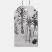 Vier flessen en witte bloemen cadeaulabel (Voorkant)