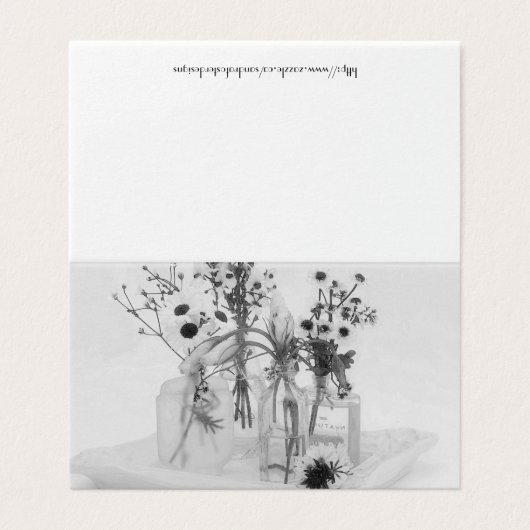 Vier flessen en witte Kaart (Buitenkant ongevouwen)