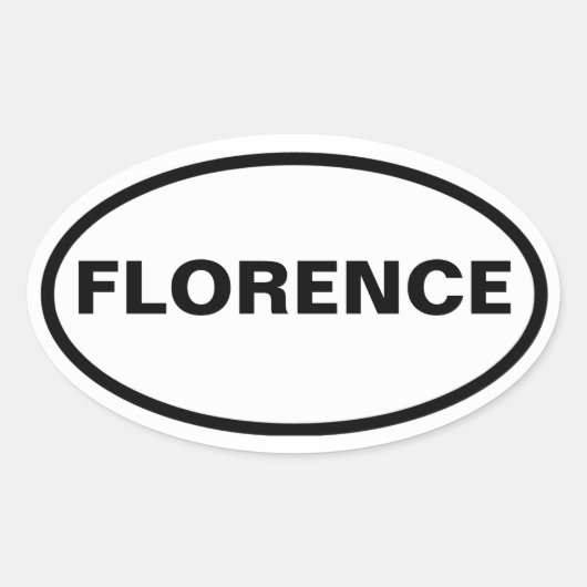 VIER Florence, Alabama Ovale Sticker (Voorkant)
