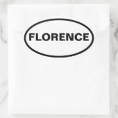VIER Florence, Alabama Ovale Sticker (Tas)
