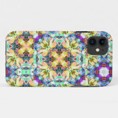 Vier Flower Kaleidoscope iPhone Case (Achterkant (horizontaal))