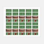 Vier Footballs Design Naam Markeringen Labels (Vel)