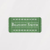 Vier Footballs Design Naam Markeringen Labels (Design 1)