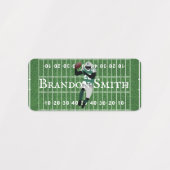 Vier Footballs Design Naam Markeringen Labels (Design 2)