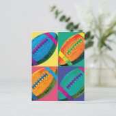 Vier Footballs in verschillende kleuren Briefkaart (Staand voorkant)