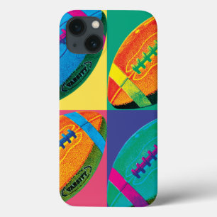 Vier Footballs in verschillende kleuren Case-Mate iPhone Case