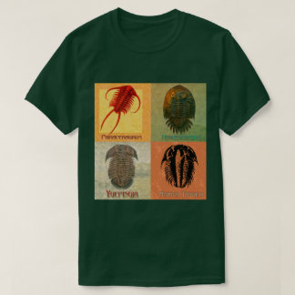 Vier Fossil Trilobite Montage T-shirt