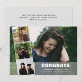 Vier foto-Afstuderen CONGRATS Collage Feestdagenkaart (Voorkant / Achterkant)