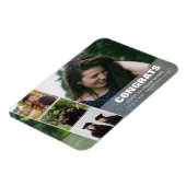 Vier foto-Afstuderen CONGRATS Collage Magneet (Linkerzijde)