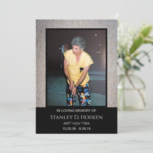 Vier foto-begrafenis bedankt (Staand voorkant)