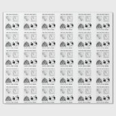 Vier foto collage familie monogram citaat cadeaupapier (Vlak)