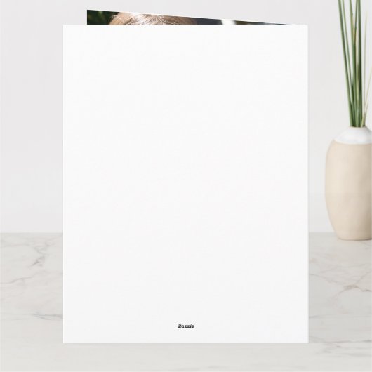 Vier foto groen eerste communie bedankkaart (Achterkant)