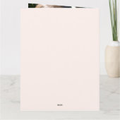 Vier foto groen eerste communie blush bedankkaart (Achterkant)