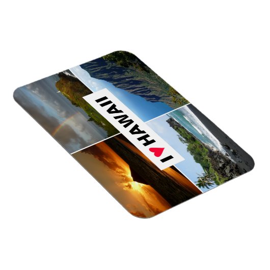 Vier foto Hawaii collage souvenir Magneet (Rechterzijde)