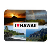 Vier foto Hawaii collage souvenir Magneet (Horizontaal)
