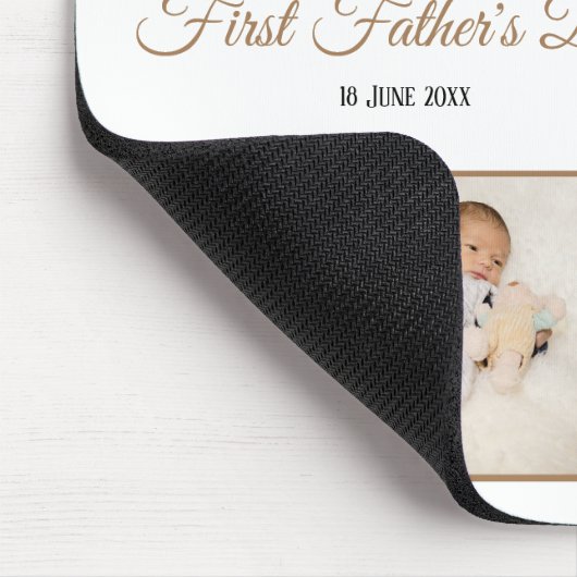 Vier foto-inklage First Fathers Day Script Muismat (Hoek)