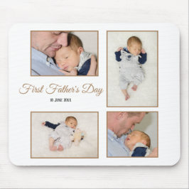 Vier foto-inklage First Fathers Day Script Muismat