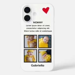 Vier foto-inkuilhars Aangepaste aangepaste aangepa iPhone 16 Hoesje