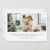 Vier foto kerst Kaart Warmste wensen (Achterkant)