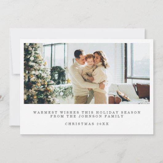 Vier foto kerst Kaart Warmste wensen (Achterkant)