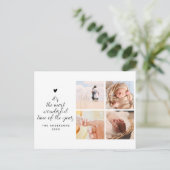 Vier foto Kerstmis Collage Prachtige Tijd Briefkaart (Staand voorkant)