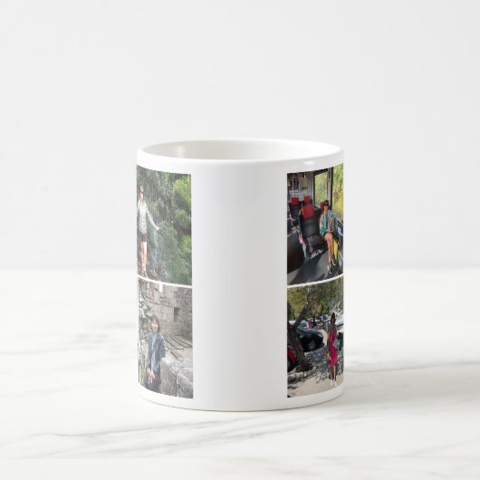 Vier foto montage koffiemok (Center)