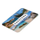 Vier foto Sardijnse stranden collage souvenir Magneet (Linkerzijde)