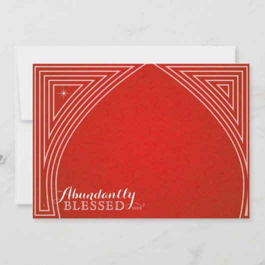 Vier foto ster koepel overlay platte kerstkaart (Voorkant)