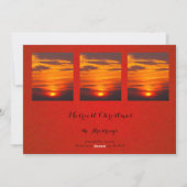 Vier foto ster koepel overlay platte kerstkaart (Achterkant)