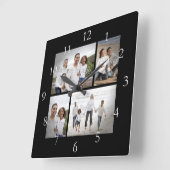 Vier Fotocollage Keepomwille Vierkante Klok (Hoek)