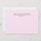 Vier fotocollage roze eerste verjaardag kaart (Achterkant)